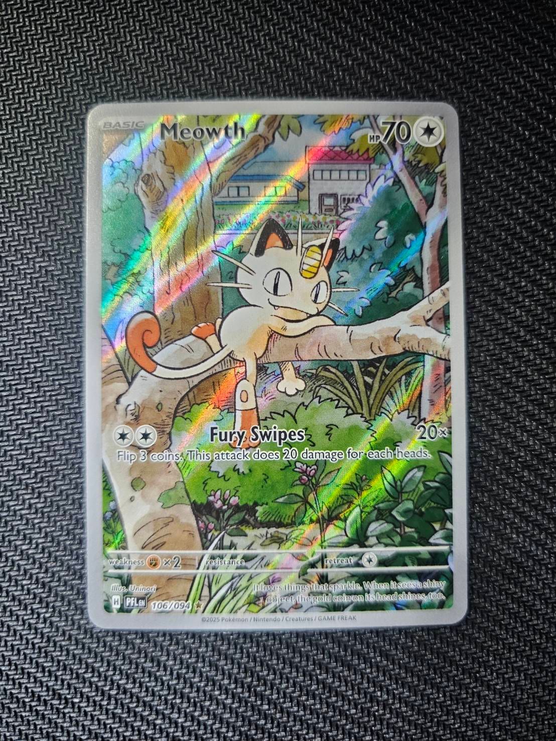 2025 Pokemon TCG Mega Evolution Phantasmal Flames #106 Meowth IR