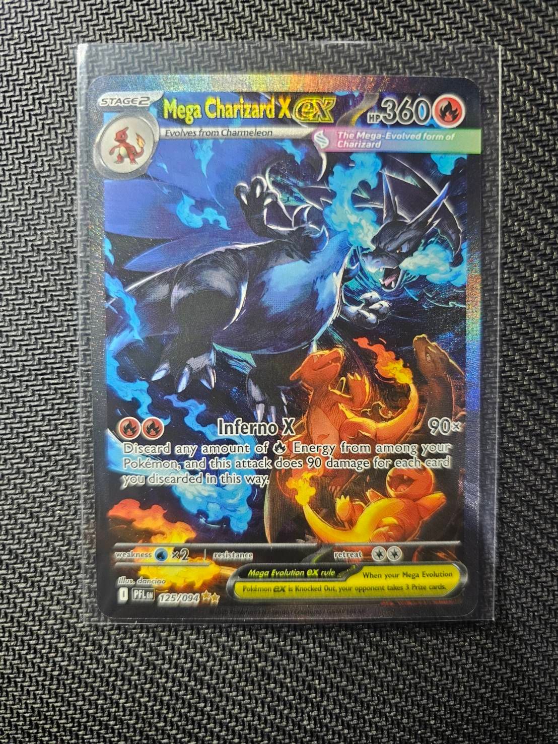 2025 Pokemon TCG Mega Evolution Phantasmal Flames #125 Mega Charizard X ex SIR
