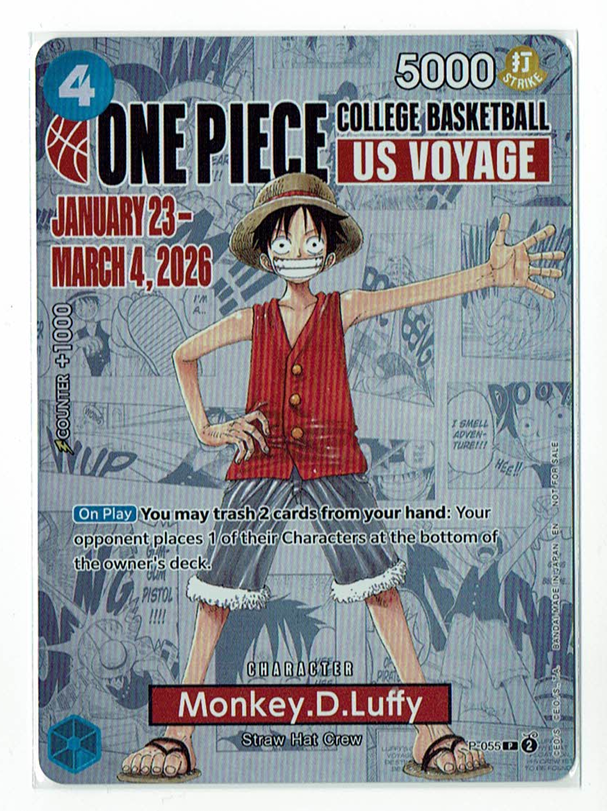 2026 ONE PIECE PROMOS COLLEGE BASKETBALL US VOYAGE MONKEY D. LUFFY